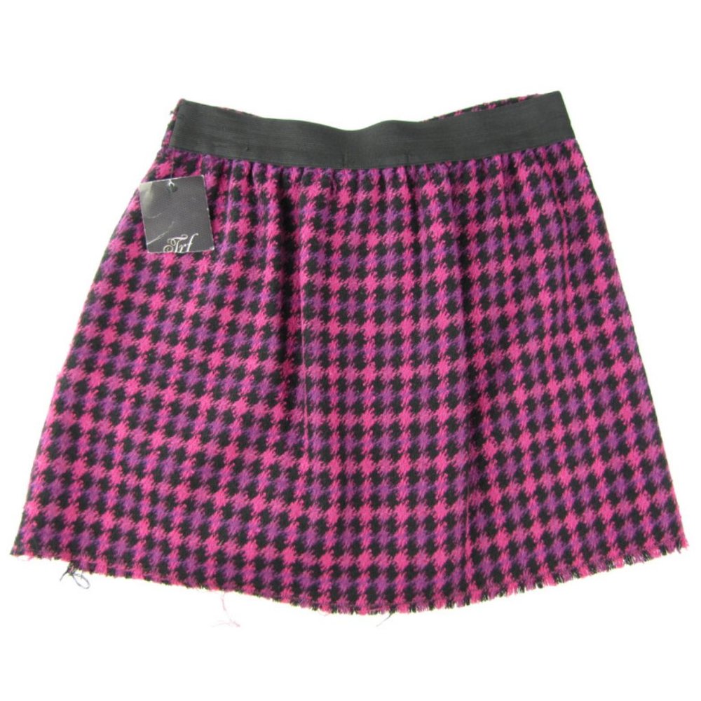 SALE! Plaid Wool Purple Black Short Mini Skirt